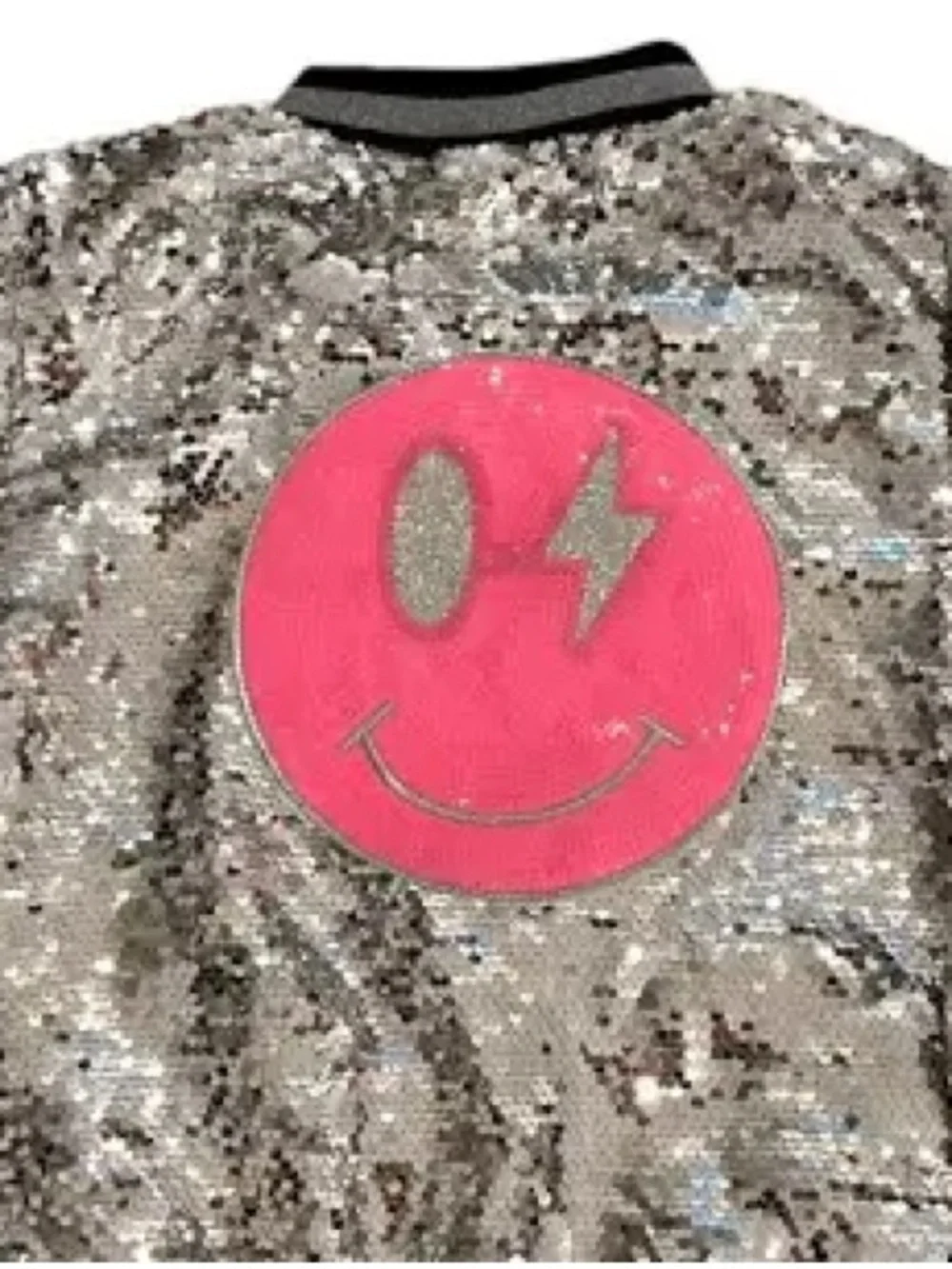 Lola + The Boys Hot Pink Smiley Face Phone Grip with Silver Accent